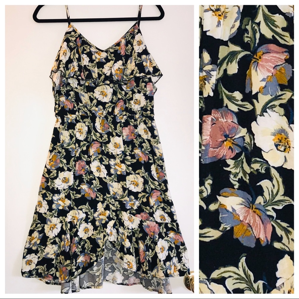 Xhilaration - floral lace-up dress